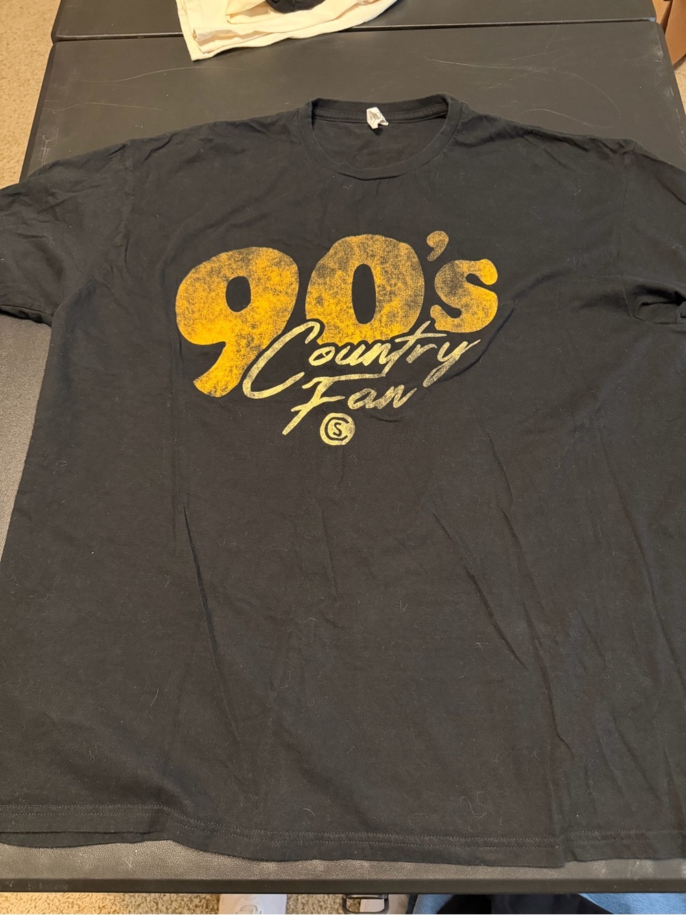 Cole Swindell concert Tshirt with Yellow '90's Country Fan' Graphic